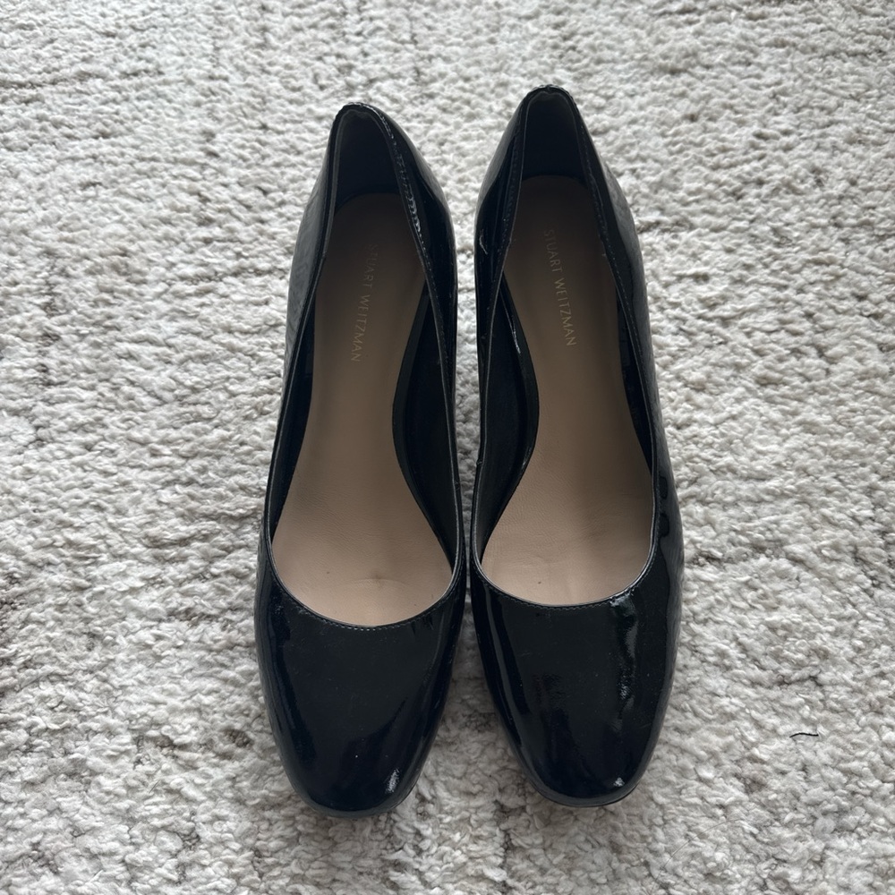 Stuart Weitzman Black Patent Leather Heels